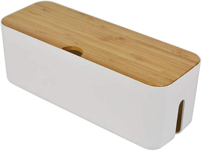 Sourcemall Cable Management Box| Power Stripe Organizer|Cord Organizer Box| Hide and Conceal Power Strips and Electrical Cords from TVs, Computers, and Desks| Keep Pets Safe