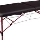 Master Massage Zephyr Lightweight Portable Massage Table Package- Tattoo Table- Spa Bed (Black, Maroon), 28x72 Inch