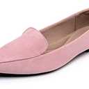 VenusCelia Women's Funkier Flat Shoe (11 M US,Pink-Suede) Size 46
