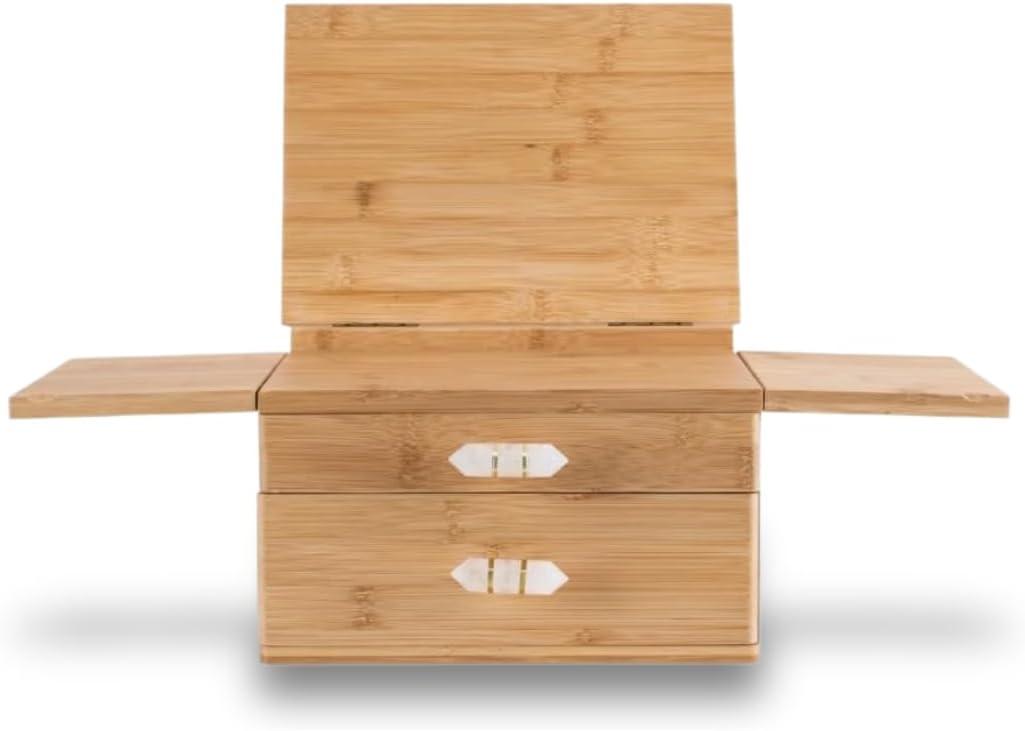 Energy Mindfulness Bamboo Meditation Altar Table  Wooden Ritual Table for Meditation, Crystal Display, Energy Healing, and Spiritual Home Dcor