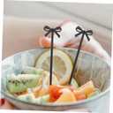 90 Pcs Bow Cocktail Picks Reusable Plastic Fruit Picks for Appetizers Desserts Cake Party Supplies Decorative Food Skewers