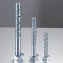 Wensilon 1/4" x 3" Zinc Plated Large Diameter Concrete Screw Actual Thickness 5/16"(8mm) for Anchoring to Masonry, Brick or Block (30 pcs)