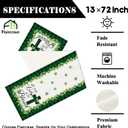 2 x St Patricks Day Table Runner St. Patrick's Day Kitchen Dining Table Centerpiece St Patty's Day Shamrock Decor St Patricks Day Decorations for Home Party-72 Inches Long