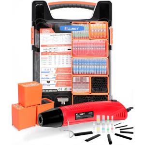 Kuject 820PCS Solder Seal Wire Connectors & Heat Shrink Tubing Kit with Organizers and Heat Gun 400℃/ 752℉, AWG 26-10 Waterproof Solder Stick Wire Connectors for Marine, Automotive and Truck Wiring