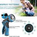100FT Expandable Garden Hose w/10 Function Spray Nozzle, 2026 New Superior Strength Water Hoses, 3/4" Brass Connectors- Leakproof Lightweight Water Pipe for Outdoor & Gardening(Blue Black)