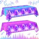 AFZMON 2Pcs Kpop Birthday Decorations Tablecloth, Magical Music Themed Disposable Plastic Table Covers, Happy Birthday Party Supplies- 54 x108 Inch