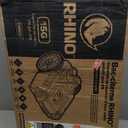 Camco Rhino 15-Gallon Portable RV Tote Tank - Features Large Heavy-Duty No-Flat Wheels & Low Drain Hole - Includes Removable Steel Tow Adapter, 3 Sewer Hose & More RV Accessories (39000)