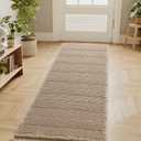 H.VERSAILTEX Waffle Bath Mat Super Absorbent Bathroom Mats Non Slip Bath Rugs Machine Washable Dry Fast Bathroom Rugs for Beside Tub, 24" x 60", Irish Cream