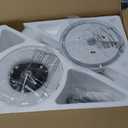 AQUBT 42 Inch Ceiling Fans with Lights, Quiet Reversible Fan with Remote & APP Control, 6-Speed, 3 Color Temperatures Dimmable LED, DC Motor, Low Profile Ceiling Fan for Bedroom Living Room（White）