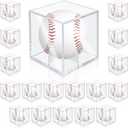 18 Pack Baseball Display Case,UV Protected Acrylic Boxes for Display, 3.15in Autographed Baseball Clear Display Case Cube, Baseball Display Case for Memorabilia Baseball for Official Size Ball