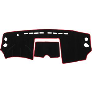 Car Dashboard Cover Compatible for Nissan Rogue 2008-2013, Protective Polyester Red Center Console Interior Trim Dash Cover Mat Pad