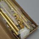 Gold Pipe Clothing Racks Wall Mount Gold Clothes Rack, Heavy Duty Industrial Pipe Clothes Racks Retail Display Hanging Rod for Closet Storage, Laundry Room (71 Inch)