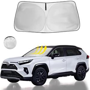 Windshield Sun Shade Fit 2025 2024 2023 2022 2021-2019 Toyota RAV4 Prime LE Hybrid XLE XLE Premium Adventure TRD Off Road Front Window Sunshade Accessories SUV Sun Visor UV Protector Heat Shield Cover