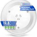 Microwave Plate Replacement 12.5 for GE WB39X10003 Samsung DE74-20015G Microwave Glass Plate - Rotating Glass Microwave Turntable Plate Oven Spinning Dish Tray For Better Reheating and Cooking