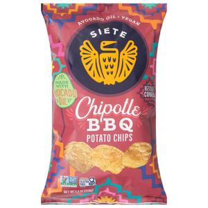 Siete Family Foods Chipotle BBQ Potato Chips, 5.5 oz Bag (EXP 10/18/25)