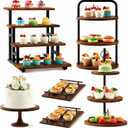 Roowest 6 Pack Wood Cake Stands, Dessert Table Display Set for 260 Cupcakes