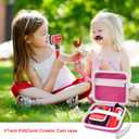 Kid Toy Camera Case for VTech Kidizoom Creator Cam Video Camera, Hard Travel Carrying Storage with Accessories Pocket - Pink