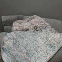 Addison Rugs ASB69 Teal 50" x 70" Oversized Sherpa Throw Blanket, Machine Washable