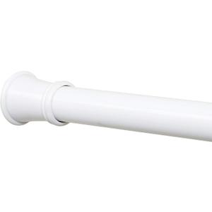 Zenna Home Tension Shower Curtain Rod, White, 26" to 76" Inches  Premium Adjustable Shower Curtain Rod for Bathroom, Easy No Drill Install  Rust Resistant Spring Tension Shower Curtain Pole