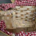 Mini Picnic Basket, Costume Accessory, Small Gingham Picnic Hamper For Halloween Women Costume Cosplay Accessory Hooded Cape Masquerade Dress Up (Red and White)