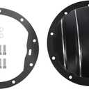 Rear Differential Cover and 8.5" & 8.6" Ring Gear DIff and 10 Bolts, Fits for Chevy, Fits for GM, Fits for Buick, 1964-Up, HRCGM85BK Cast Aluminum Black