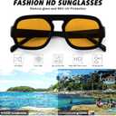 YDAOWKN Retro Square Aviator Sunglasses for Women Men Trendy Flat Top Sun Glasses UV Protection Vintage Shades