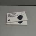 2 x Waterproof AirTag Keychain Holder - 4 Pack Airtag Lock Case with Wire Cable Compatible with Apple AirTags, Ultra Durable Anti-Lost Protective Case with Keyring for Luggage, Backpack (Black)