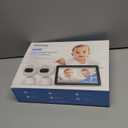 Simsky Split Screen Video Baby Monitor with Cameras, Dual 4MP Cameras with 6X Zoom, 7" UHD Touch Screen Portable Audio Baby Monitor 32GB Local Storage