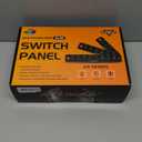 Auxbeam 6 Gang Slim Switch Panel RGB AS-R60 Toggle Momentary Pulsed Dimmable Backlight Multifunction Switch Panel with Memory Function for 12-24V Truck Offroad Car Marine Waterproof