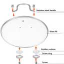 12 InchTempered Glass Lid, Cooking Pot Lid with Stainless Steel Handle for Pots,Pans and Skillets (12 Inch)