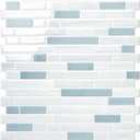 STICKGOO Peel and Stick Backsplash - 10 Sheets of 1212 - 3D Self Adhesive Peel and Stick Tile Backsplash for Kitchen & Bathroom (Blue,White)