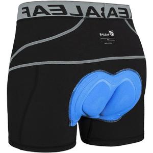baleaf Men's 3D Padded Bike Shorts Cycling Underwear MTB Liner (Large, Black/Grey)