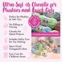 Chenillique XL Plush Chenille Yarn  4-Pack (352 Yards / 400 g)  Variegated Super Bulky Yarn for Plushies, Blankets, Amigurumi & Accessories - Dusky Rose