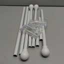 Poskena White Curtain Rods for Windows 28 to 48 Inch, 5/8" Diameter Heavy Duty Metal Adjustable Small Curtain Rod With Bracket(2.3-4 Feet)