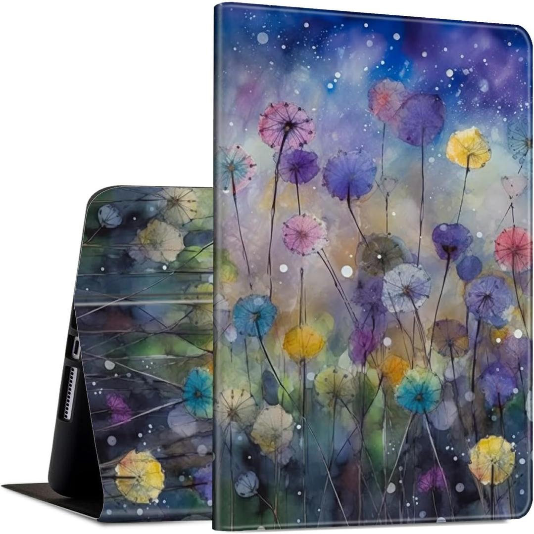Case for Amazon Kindle Fire Max 11 Tablet (13th Gen, 2023 Release) 11" PU Leather Slim Folding Adjustable Stand Smart Cover with Auto Wake/Sleep for Fire 11 Max Tablet,Watercolor Wildflower 