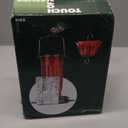 Kingsyard Glass Hummingbird Feeder for Outdoors Wild Bird Feeder with 6 Feeding Ports Hanging for Garden Yard, Pink (Ant Moat Included)