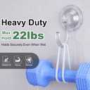 ANDGOO 4 Pack Large Suction Cup Hooks for Door Wreaths, Wreath Hangers for Front Door, Glass, Window, Shower, Upgraded 1.9" Diameter Wreath Holder, No Tools, No Damage, Holds Up to 22 lbs