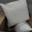 MIULEE Goose Feather Down 20x20 Pillow Insert Set of 2 with 100% Down-Proof Cotton Cover, Soft Fluffy Decorative Pillow for Sofa Bed Couch Living Room White