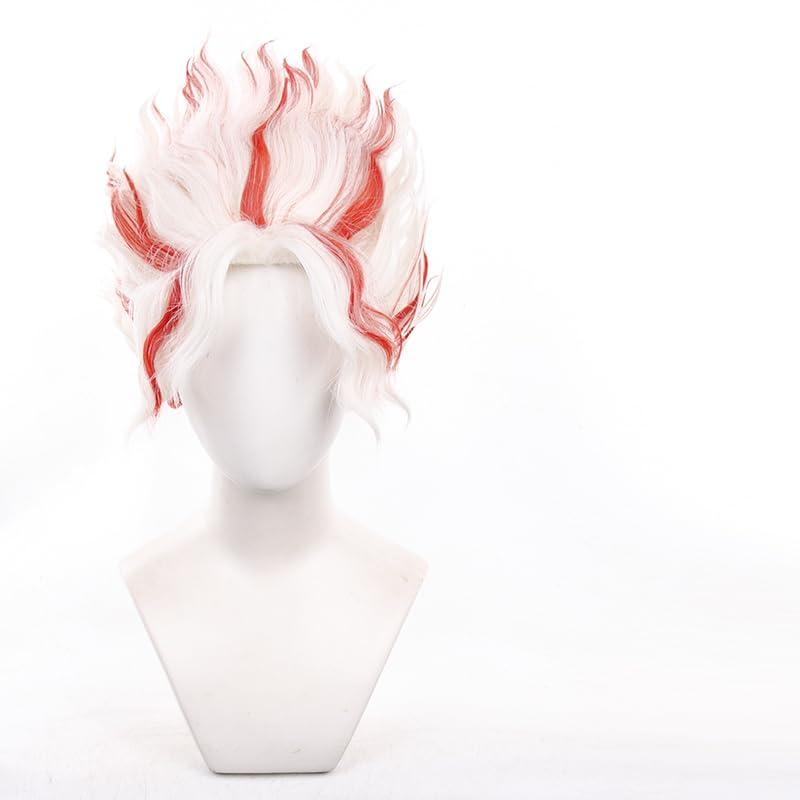 White Mixed Red Cosplay Wigs Halloween Christmas Costume Party Wig