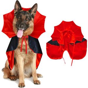 Dog Halloween Costumes, Dog Vampire Devil Cloak Cape Costume Halloween Costumes for Small Medium Large Dogs Pets (Large)