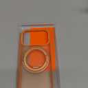 TORRAS 360 Magnetic Stand for iPhone 17 Pro Case, [Fit for MagSafe] [Rotatable Ring Kickstand] [4X Mil-Grade Shockproof] Slim Phone Cover, Camera Button, Cosmic Orange, Translucent, Ostand O3 Fitness