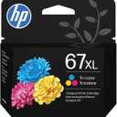 HP 67XL Tri-Color High-Yield Ink Cartridge | Works with DeskJet 1255, 2700, 4100 Series, Envy 6000, 6400 Series | Eligible for Instant Ink | 3YM58AN