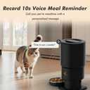 Automatic Cat Feeder - 5L Anti-Clog Cat Food Dispenser Keeps 2-15mm Dry Food Fresh, 10s Voice, 1-6 Meals/Day, Programmable Portions, 180-Day Battery Life, Easy to Clean Auto Pet Feeder for Small Dog