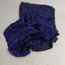 Royal Blue Sequin Fabric, 4Ft×4Ft  Width by The Yard,Sparkly Glitter Material for Xmas Decor Tablecloths Wedding Decor and DIY Sewing Projects