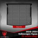 Cargo Liner Compatible with Volkswagen VW Tiguan 5 Passenger 2018-2024 Cargo Mat, All Weather Protection Trunk Liner Rear Trunk mat Black