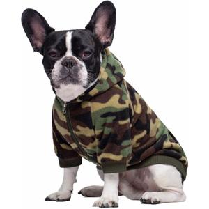 Camo French Bulldog Clothes Dog Hoodie Sweatshirts with Pockets for Small Dogs Puppy Chihuahua Coat Clothing Pet Cat Hoodie Fleece Dog Sweaters Costume