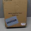 Over the Door Organizer, 8-Tier Pantry Organizer with Fully Enclosed Mesh Baskets, Heavy-Duty Metal Hanging Spice Rack for Kitchen Bathroom Laundry Room, 2-in-1 Wall Mount or Door Mount, Black