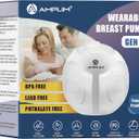 Amplim Manual Wearable in-Bra Breast Pump  Silicone Milk Catcher Shell, Hands-Free Let Down Suction, BPA Free, Leak-Proof, Passive Breastfeeding Milk Collector, 4oz (4OZ-White, 1, Count)