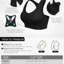 Racerback Sports Bras for Women Comfortable Wirefree Sleep Bras Breathable Mesh Padded Low Impact Workout Bra (Black, L)