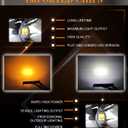50 Inch LED Light Bar Dual Color Amber/White Strobe - Off Road Spot & Flood Combo Light Larwith Adjustable Mount - Waterproof for Trucks SUV 4x4 F150
